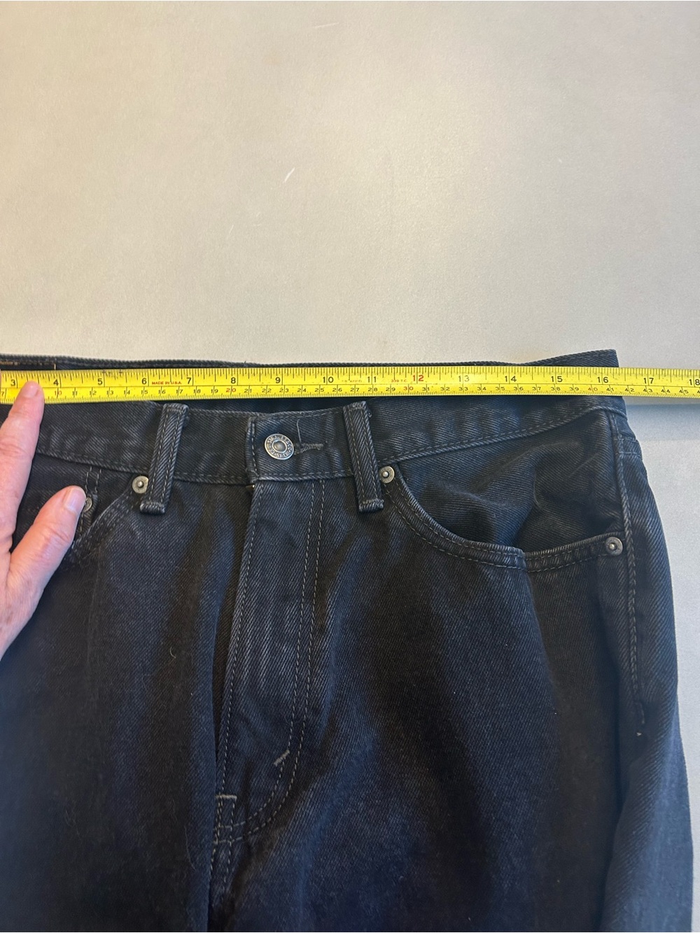 Men’s Levis 505 Regular Fit Straight Leg Black Denim Jeans. Size 34/34 - Picture 5 of 15